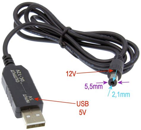 Повышающий переходник – кабель для роутера Berger USB 5V to 12V DC 5 ...
