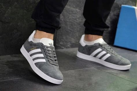 Купить кеды Adidas Gazelle темно серые в шоуруме в СПб