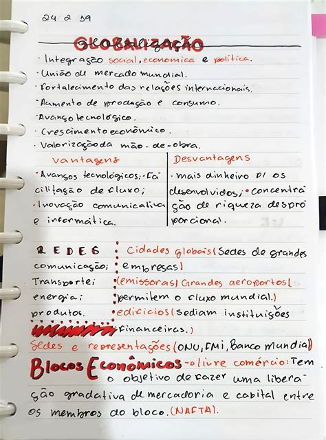 MAPA MENTAL SOBRE GLOBALIZAÇÃO - Maps4Study