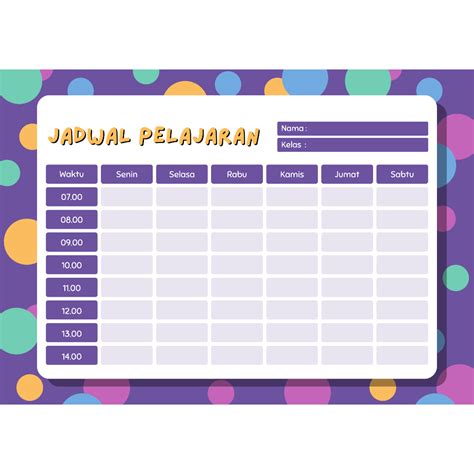 jual poster jadwal pelajaran sekolah anak anak tk sd sekolah dasar