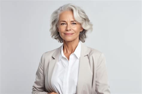 Confident And Professional Captivating Mature Business Woman Leading The Way Premium AI