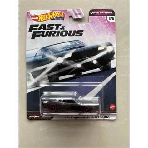 Hot Wheels Premium Plymouth Aar Cuda Fast Furious Quick Shifters Shopee Malaysia