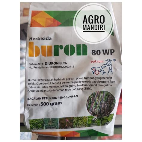 buron  wp  gram herbisida basmi gulma daun lebar sempit