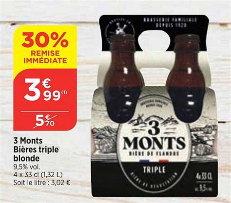 Promo Monts Bi Res Triple Blonde Chez Bi Icatalogue Fr