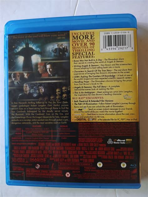 Dvd Angels And Demons 2 Disc Theatrical And Extended Edition [blu Ray