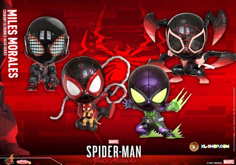 Hot Toys Cosb Miles Morales Bodega Cat Suit Cosbaby S Bobble Head