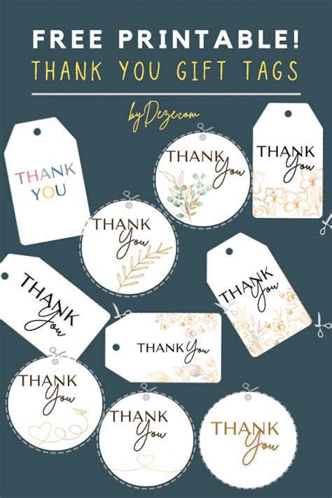 15 Gorgeous Printable Thank You Gift Tags For Free