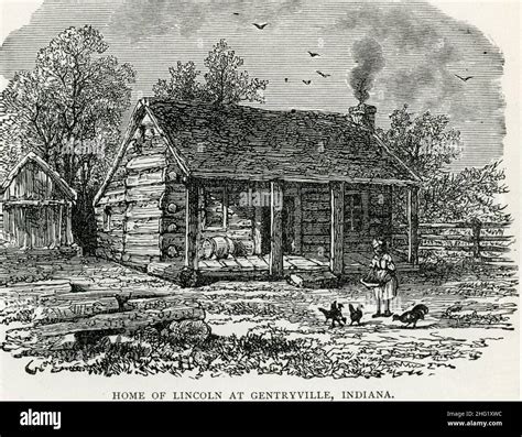 Abraham Lincolns Boyhood Home In Gentryville Indiana Stock Photo Alamy