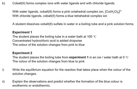 Reactions Of Ions In Aqueous Solution A Level Only Aqa A Level