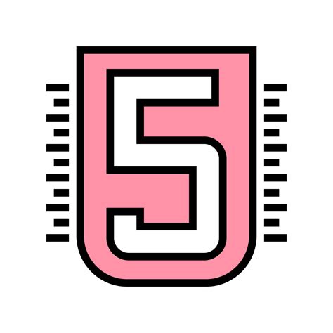 number color icon vector illustration  vector art  vecteezy