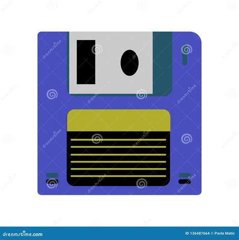 Icono Del Disco Blando En El Fondo Blanco Ilustraci N Del Vector