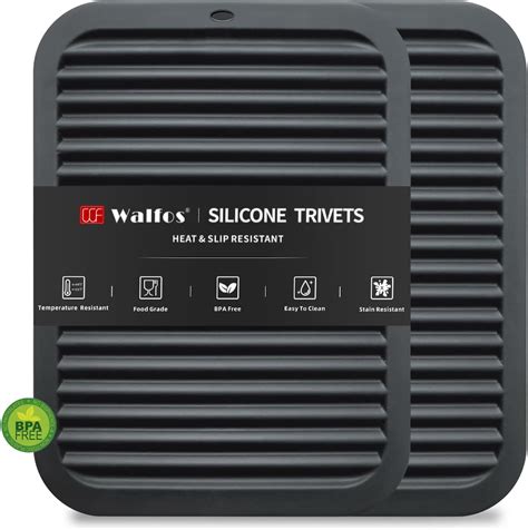 Amazon Walfos Silicone Trivets For Hot Pots And Pans Heat Resistant Hot Pads For Kitchen