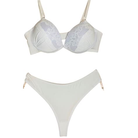 Conjunto Calcinha e Sutiã Branca Básica Lingerie dia a dia Preço Atacado Shopee Brasil