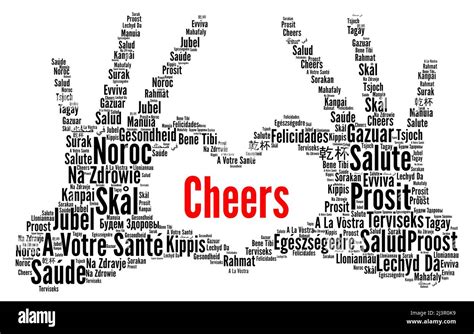 Cheers Word Cloud Concept In Different Languages Stock Photo Alamy