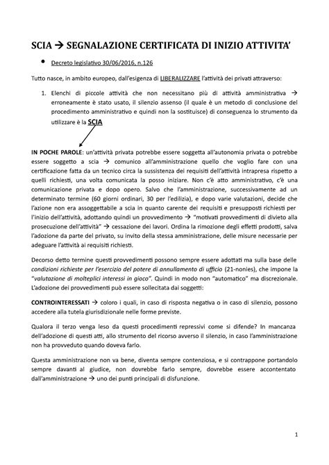 scia riassunto esaustivo scia scia segnalazione certificata