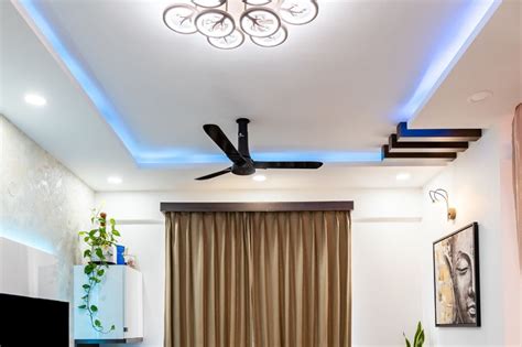 Rectangular Peripheral False Ceiling Design Livspace