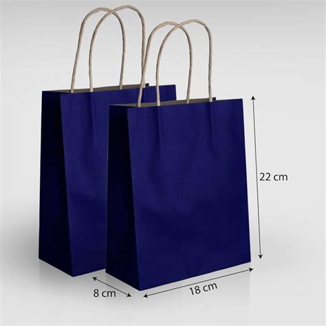 Lot De 10 Sacs Cadeaux En Papier Kraft Avec Anses 18 X 22 Cm Sacs