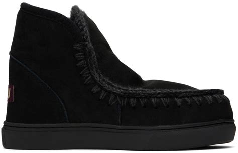 Black Sneaker Boots By Mou On Sale