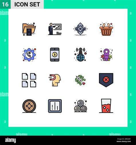 Set Of Modern Ui Icons Symbols Signs For Shopping Basket Business