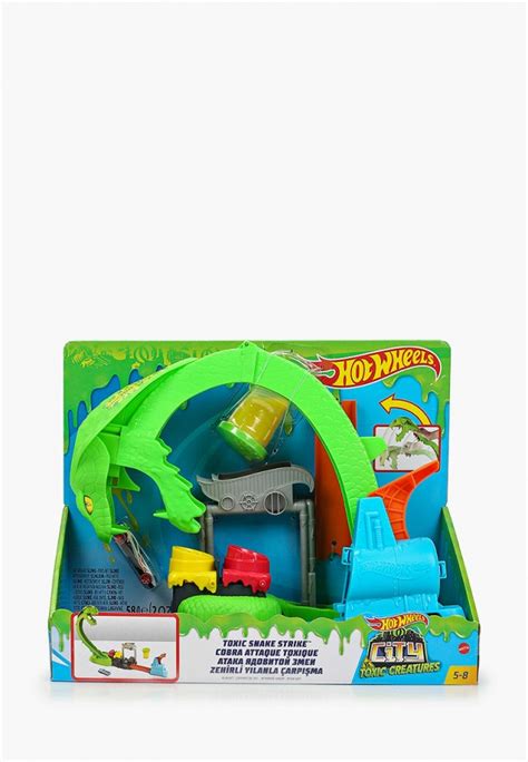 Набор игровой Hot Wheels Трек Сити Атака ядовитой змеи цвет зеленый RTLAAJ806901 купить