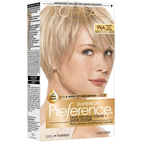 L Oréal Paris Superior Preference Permanent Hair Color 9 5A Lightest Ash Blonde Shop Hair