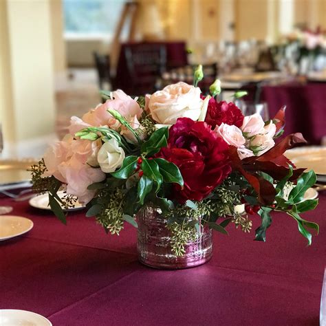 pin   fuchsia peony  centerpieces table decorations