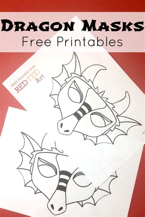 Chinese Dragon Mask Template