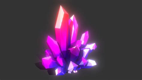 stylized crystal    model  lowlypoly acd