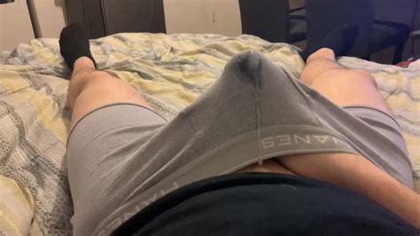 Cum Drizzles Out Of My Underwear Hot Guy Cumming In Boxers