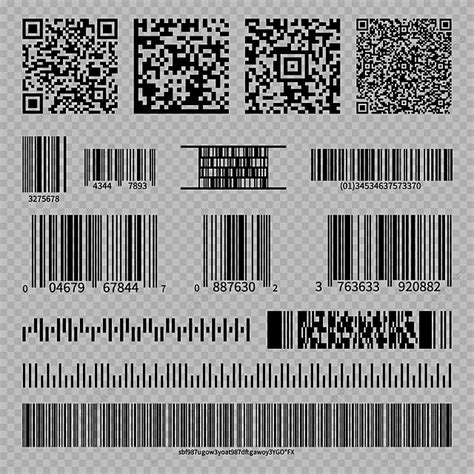 Gambar Barcode Bisnis Dan Kode Qr Diisolasi Pada Latar Belakang