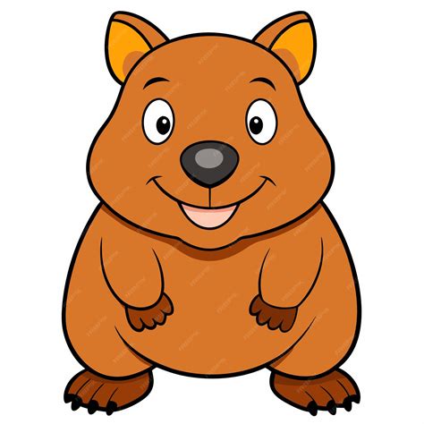 Wombat Vector Illustration Cartoon Clipart Character Animal In Flat