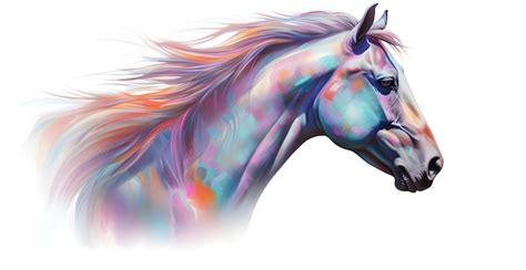 Premium AI Image | A colorful horse with mane