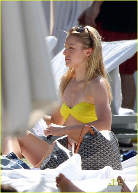 Kristen Bell Yellow Bikini In Miami Photo Bikini Kristen