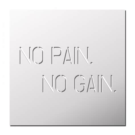 Pochoir NO PAIN NO GAIN FrenchIMMO Livraison Gratuite