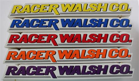 Racer Walsh Co Decal Rwa3056 Racer Walsh