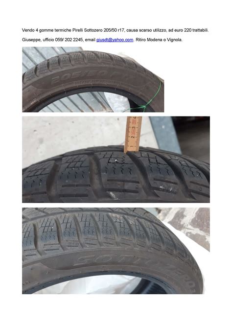 Vendo 4 Gomme Termiche Circolo Dipendenti BPER Banca