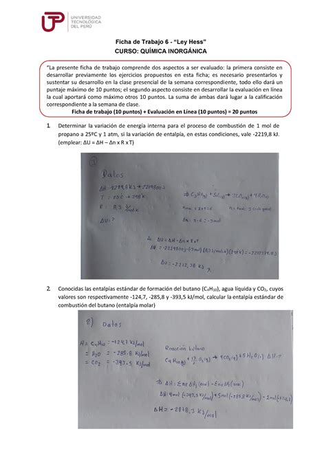 U S Ficha De Trabajo Ley De Hess Desarollada Ficha De Trabajo