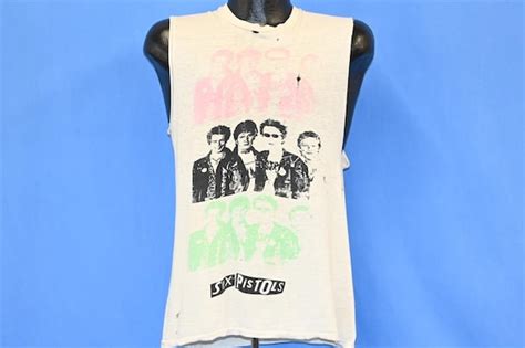 70s Sex Pistols Punk Rock Band Cut Off Distressed Mus Gem