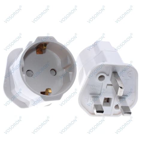 1PCS-European-2-Pin-to-UK-3-Pin-Plug-Adaptor-Euro-EU-Travel-Mains ...