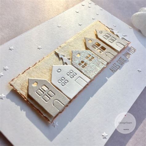 Papierzart Wei Gold H Userreihe Cardmaking Weihnachtskarte