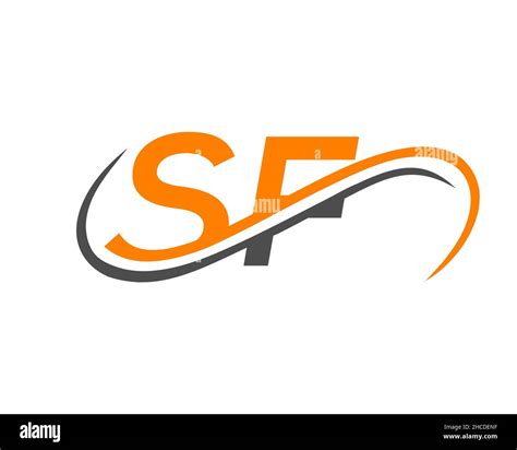Logo SF. Logo commercial lié à la lettre SF. Logo SF Design for