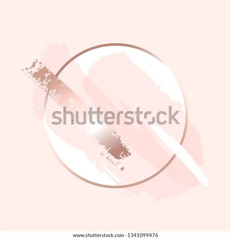 White Nude Pink Gold Brush Strokes Stock Vector Royalty Free Shutterstock