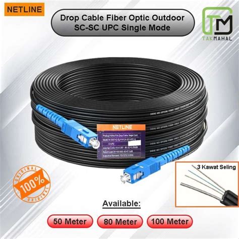 Jual Kabel Fo Fiber Optic Sc Sc Single Mode 50m 80m 100m Outdoor