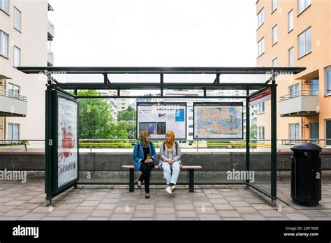 Stockholm Bus Waiting Bus Stop Hi Res Stock Photography And Images Alamy
