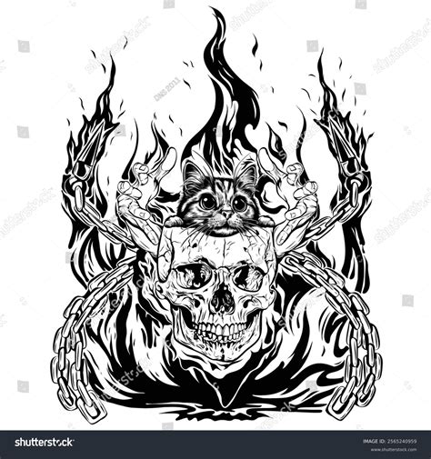 skull and flame tattoo 7