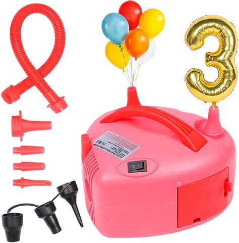 Electric Air Balloon Pump 7 Nozzles Inflator Blower For Party