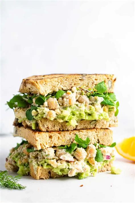 Smashed Vegan Chickpea Salad With Caesar Dressing Simply Quinoa