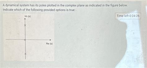 A dynamical system has its poles plotted in the | Chegg.com