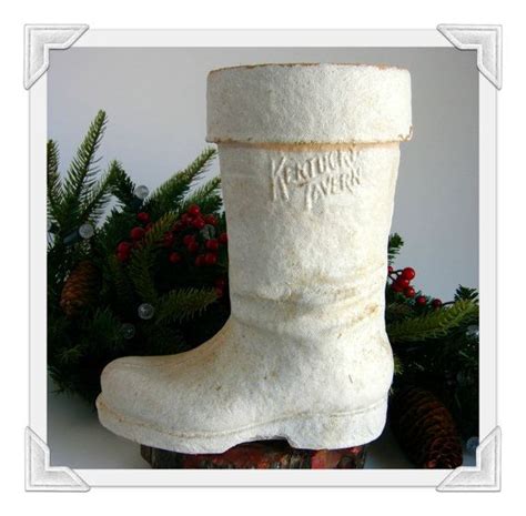 Vintage Paper Mache Santa Boot 1950s Advertising Etsy