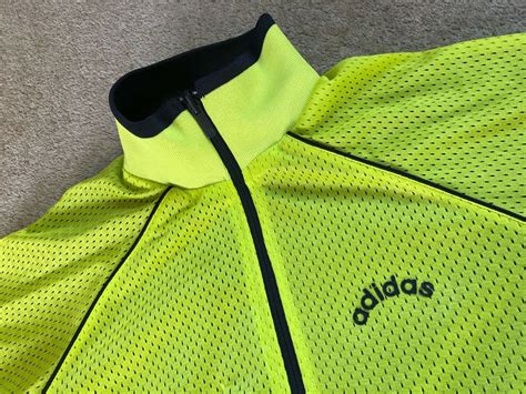 Rare Retro 90s Reversible Adidas Jacket Uk 10 Gem